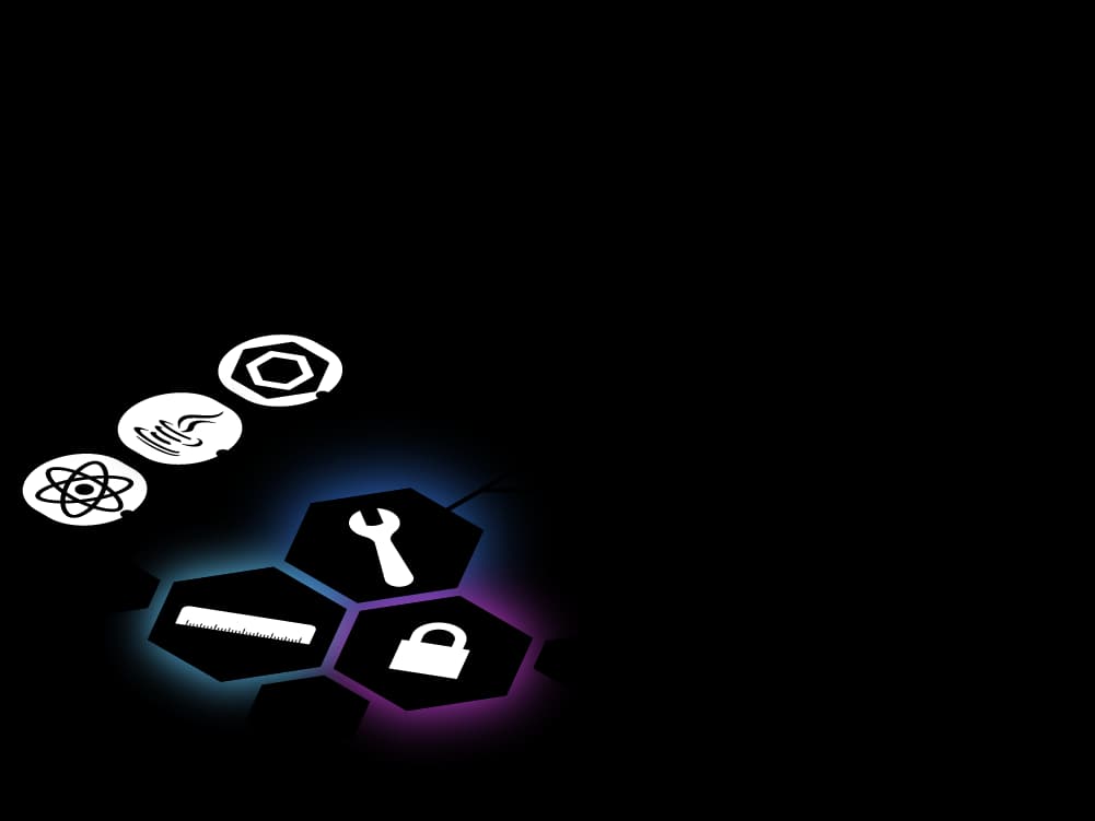 Illustration of a cluster of plugins, rules, and code generation tools, with branches sprouting from them